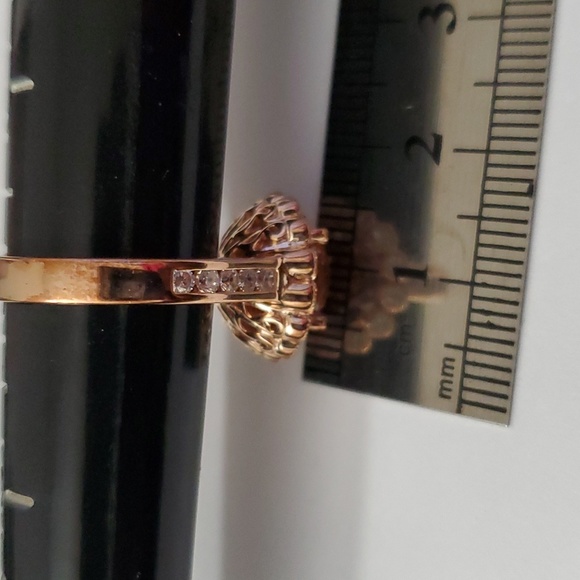 Sterling Silver 925 Rose Gold Morganite Ring - Picture 6 of 6